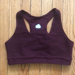 Burgundy Booty By Brabants sports bra, full neck